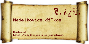 Nedelkovics Ákos névjegykártya