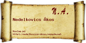 Nedelkovics Ákos névjegykártya