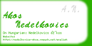 akos nedelkovics business card